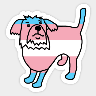 Transgender Pride Flag Dog Sticker